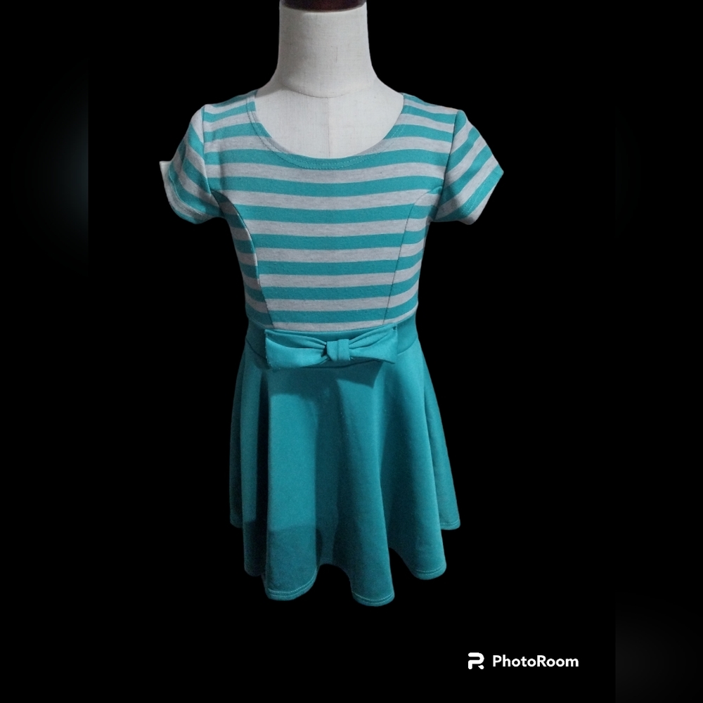 2💓 Princess Teal & Gray Twirl Dress Sz 6
